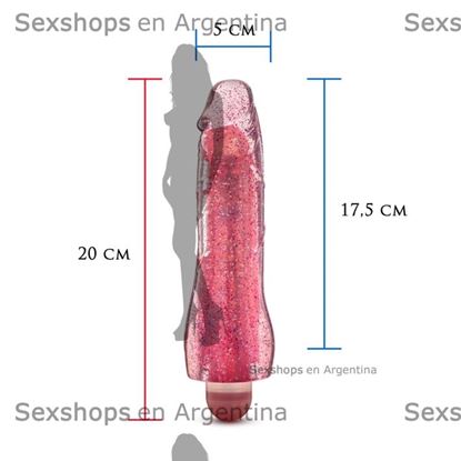 Vibrador realistico con brillo en la oscuridad y varias velocidades 